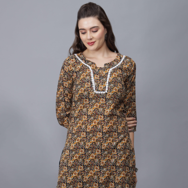 Women's Printed Pure Cotton Kurta - Etraana.com