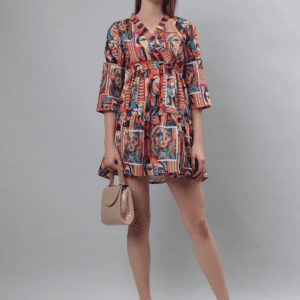 Multicolor A-Line Dress - Etraana