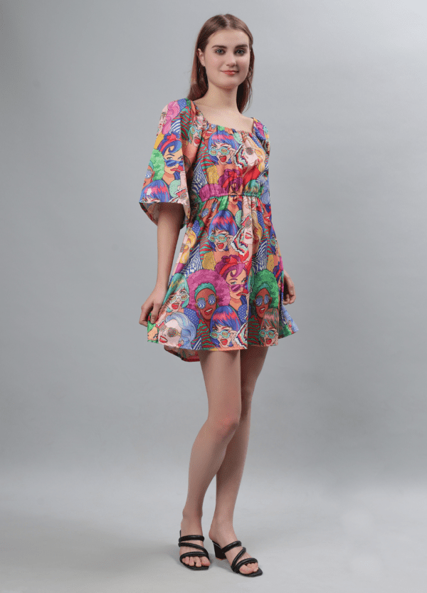 Multi-Color Twist-Back Dress - Etraana