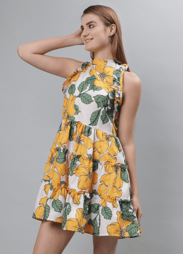 Women Yellow Color Midi Dress - Etraana