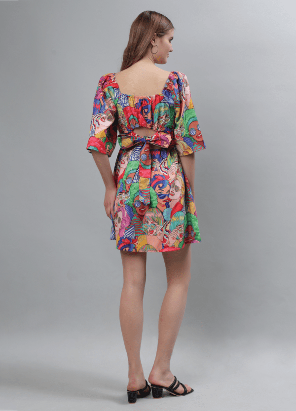 Multi-Color Twist-Back Dress - Etraana