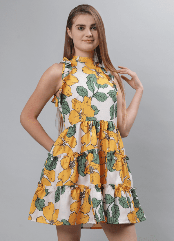 Women Yellow Color Midi Dress - Etraana