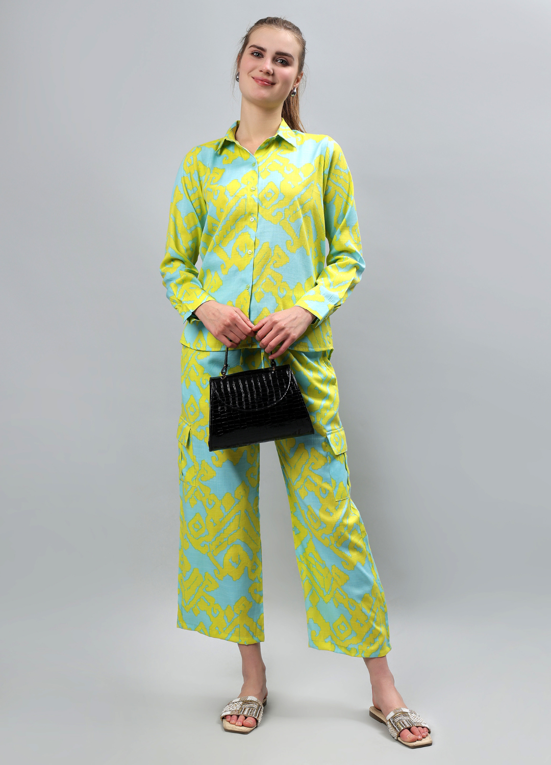 Refreshing Light Blue Women's Co-Ord Set - Etraana
