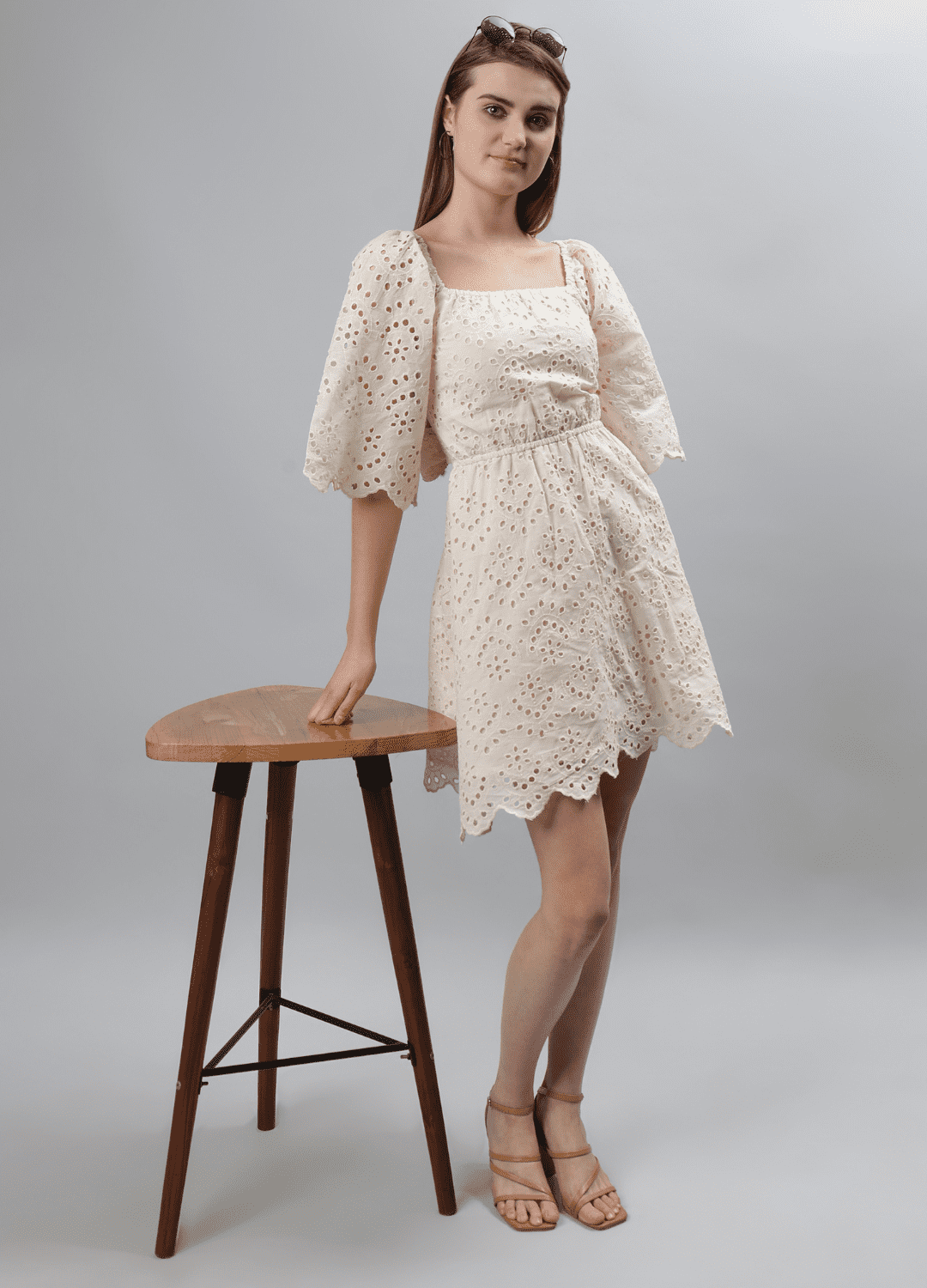 Women's Schiffli Dress-Etraana
